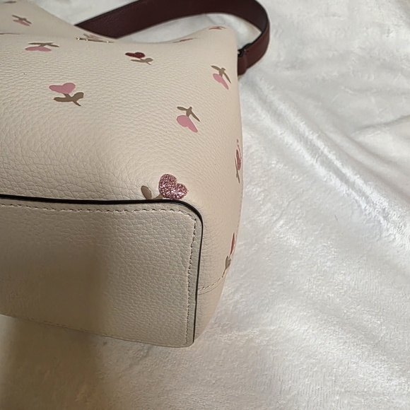 Coach Cream and Pink Floral Women's Bag - Picture 3 of 16